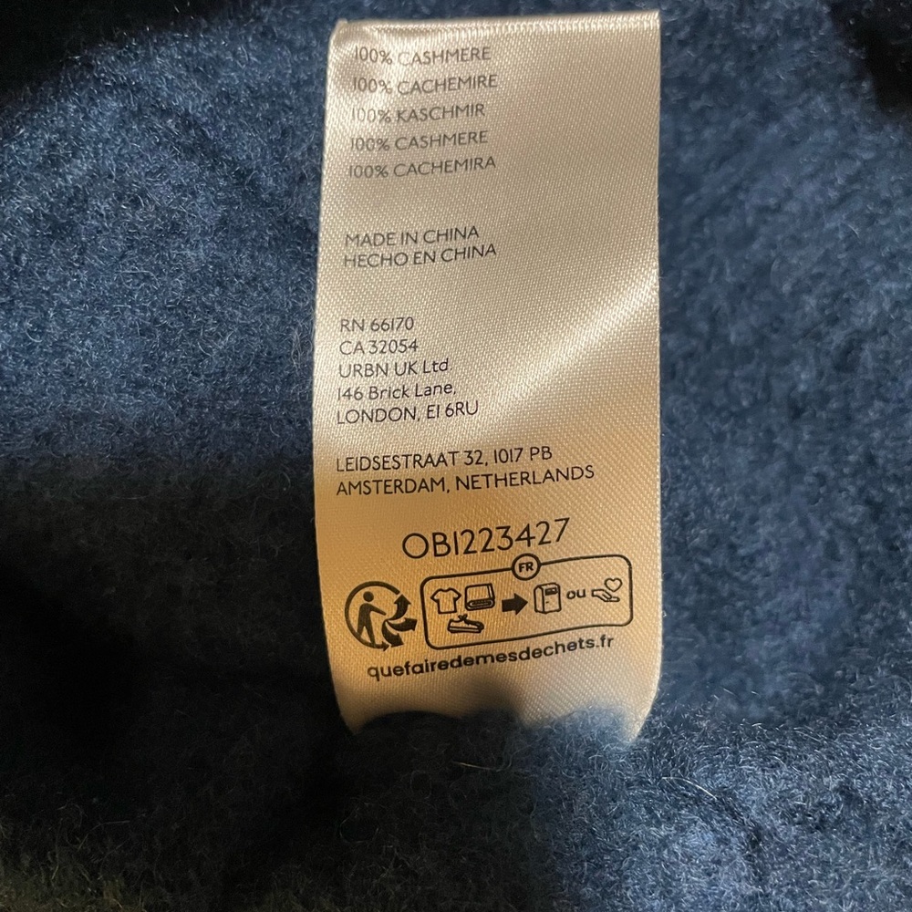 Free People Cashmere Blue Sweater - Picture 5 of 8